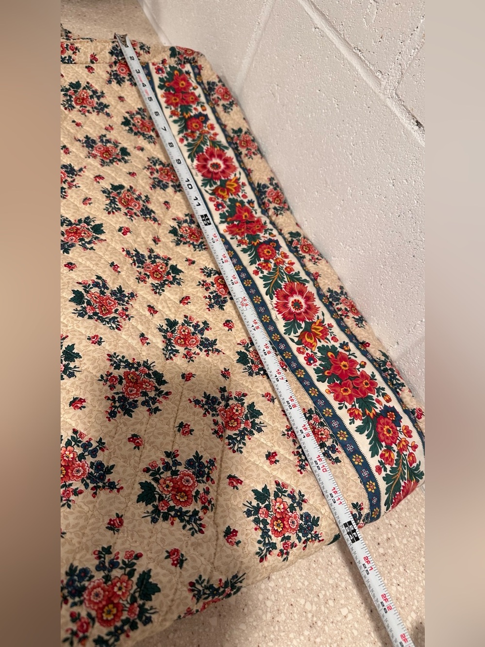 Vtg Vera Bradley "Tea Garden" 1994 Quilted Garment Bag Travel Luggage 55x22 Rare - Picture 15 of 16